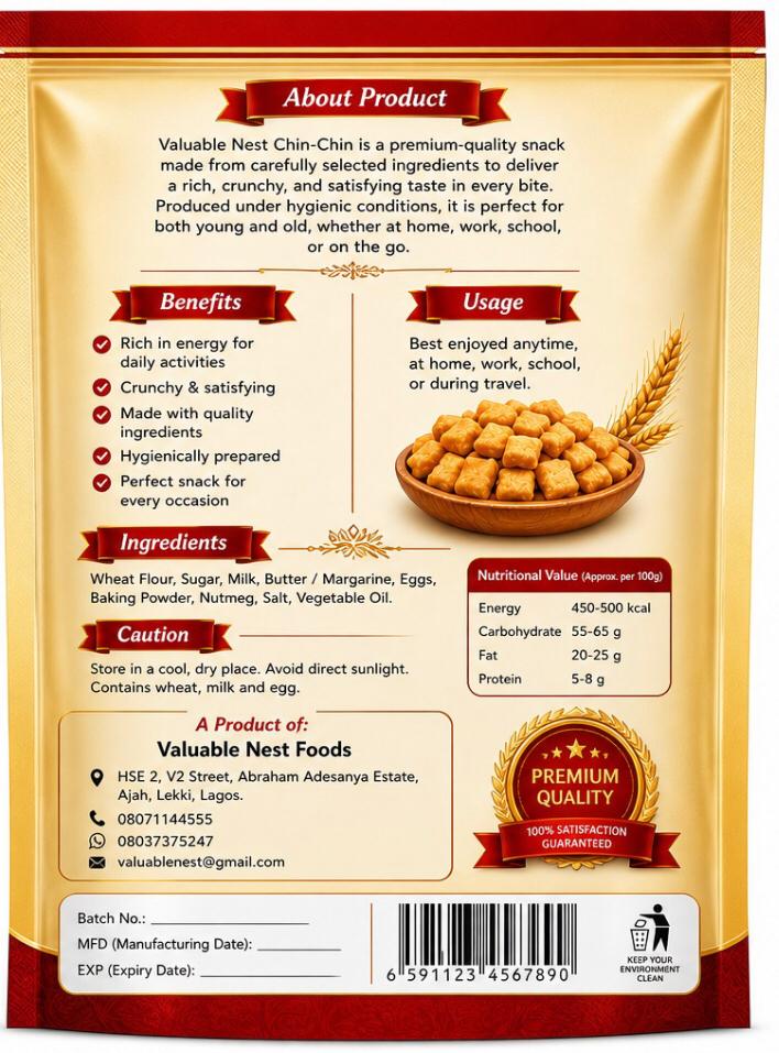 Valuable Nest Chin-Chin product information